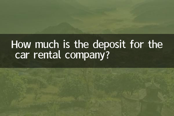 ¿Cuánto es el depósito para la empresa de alquiler de coches?