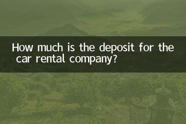 ¿Cuánto es el depósito para la empresa de alquiler de coches?