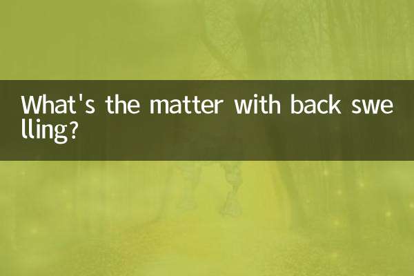 Qual è il problema con il gonfiore alla schiena?