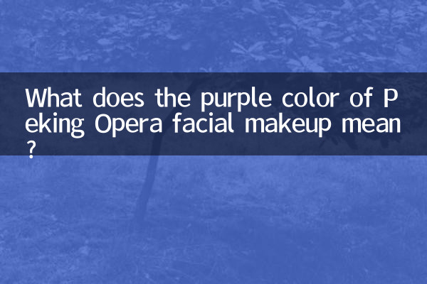 पेकिंग ओपेरा चेहरे के मेकअप के बैंगनी रंग का क्या मतलब है?
