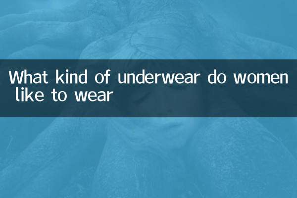 What kind of underwear do women like to wear