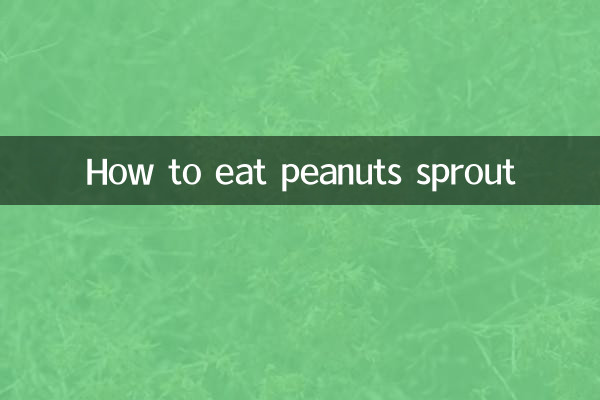 Como comer amendoim brotar