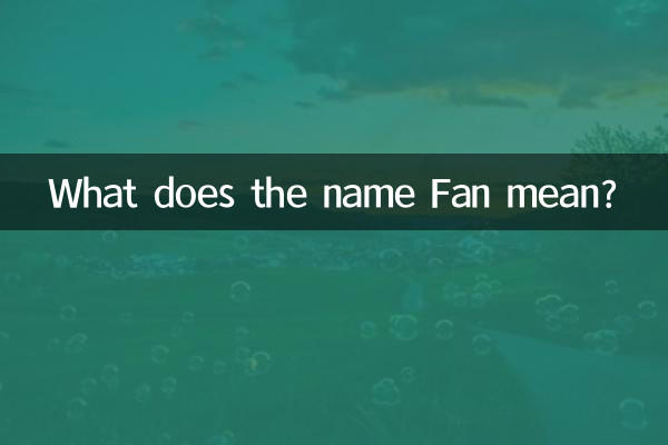 Que signifie le nom Fan ?