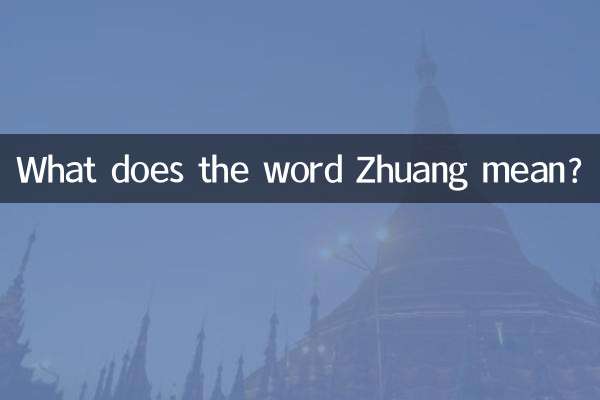 What does the word Zhuang mean?