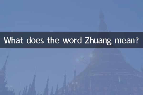 Was bedeutet das Wort Zhuang?