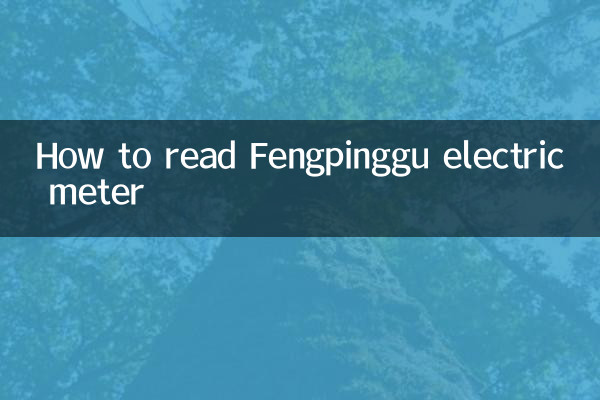 Fengpinggu 전기 계량기를 읽는 방법