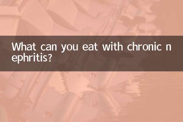 O que você pode comer com nefrite crônica?