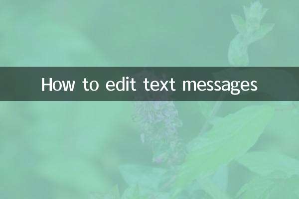 How to edit text messages