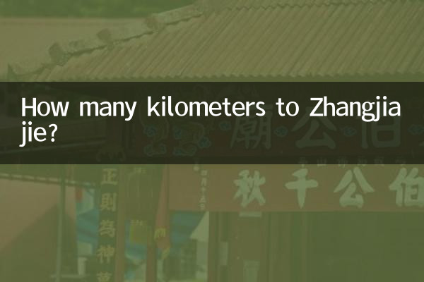 Combien de kilomètres jusqu'à Zhangjiajie ?