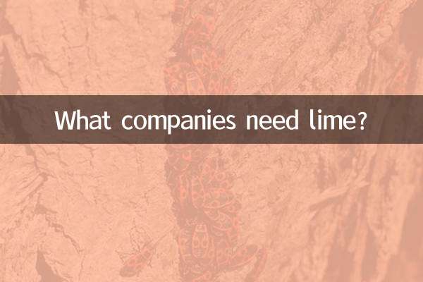 किन कंपनियों को चूने की जरूरत है?