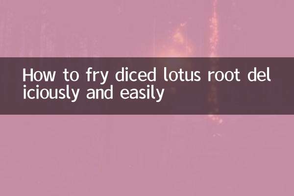 Comment faire frire des dés de racine de lotus délicieusement et facilement