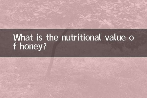 꿀의 영양가는 무엇입니까?