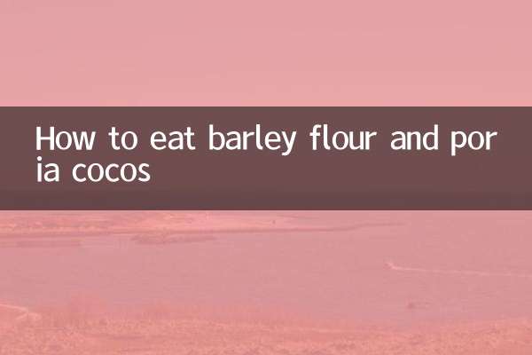 Cómo comer harina de cebada y cocos de poria