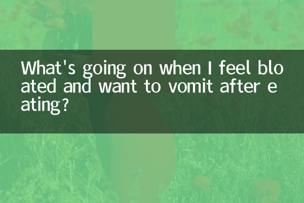 What's going on when I feel bloated and want to vomit after eating?