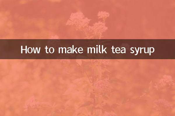 How to make milk tea syrup