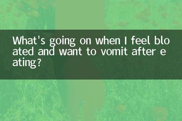 What's going on when I feel bloated and want to vomit after eating?