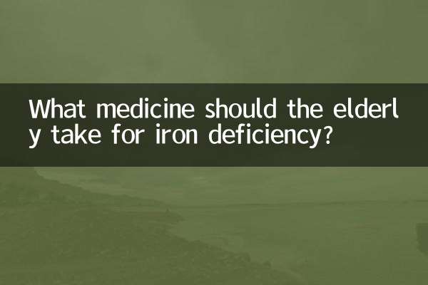 Welche Medikamente sollten ältere Menschen gegen Eisenmangel einnehmen?