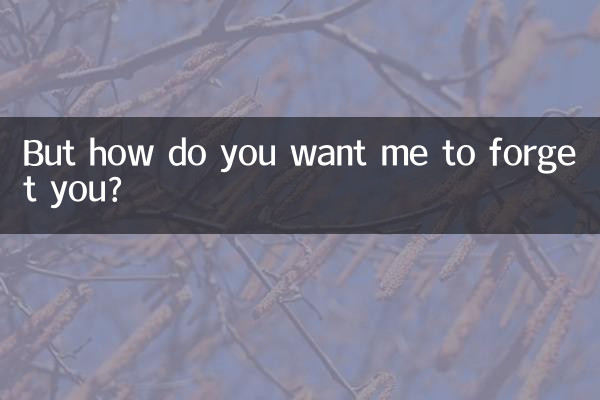 Но как ты хочешь, чтобы я тебя забыл?