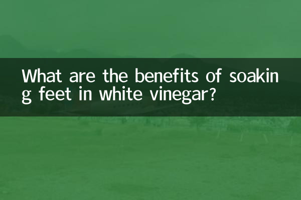 백식초에 발을 담그면 어떤 이점이 있나요?