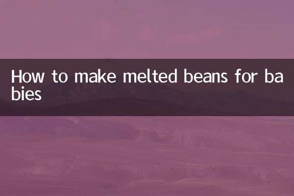 Cómo hacer frijoles derretidos para bebés