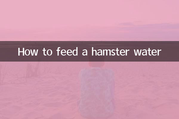 Как кормить хомяка водой