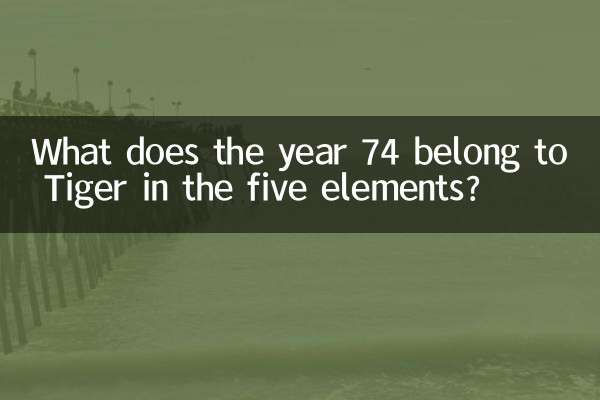 A quoi appartient l'année 74 à Tigre dans les cinq éléments ?