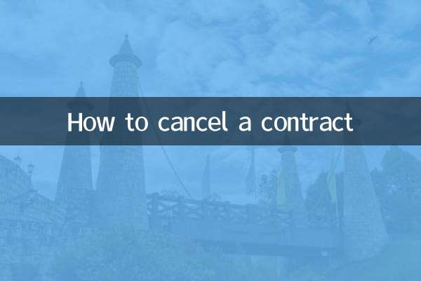 معاہدہ منسوخ کرنے کا طریقہ