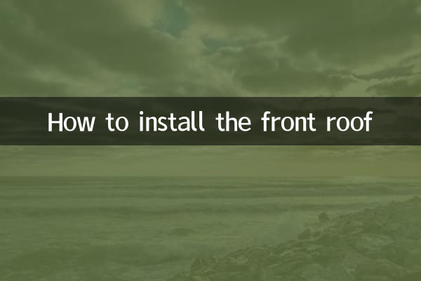 So montieren Sie das Vorderdach