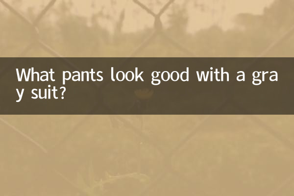 Quali pantaloni stanno bene con un abito grigio?