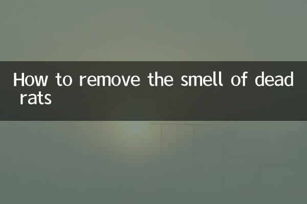 How to remove the smell of dead rats