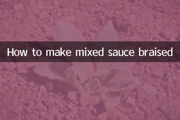 Comment faire de la sauce mélangée braisée
