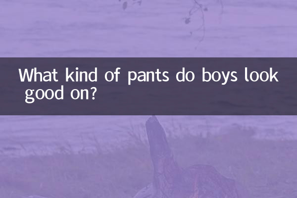 What kind of pants do boys look good on?