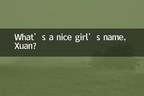 素敵な女の子の名前は何ですか、スアン？