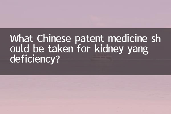 腎臓陽欠乏症にはどのような中国の特許薬を服用する必要がありますか?