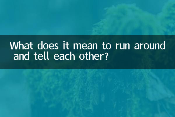 ¿Qué significa correr y contárselo?