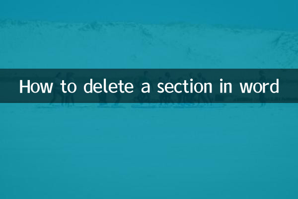 Cómo eliminar una sección en Word