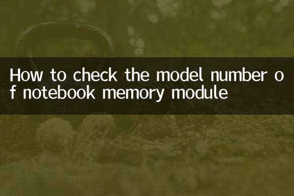 How to check the model number of notebook memory module
