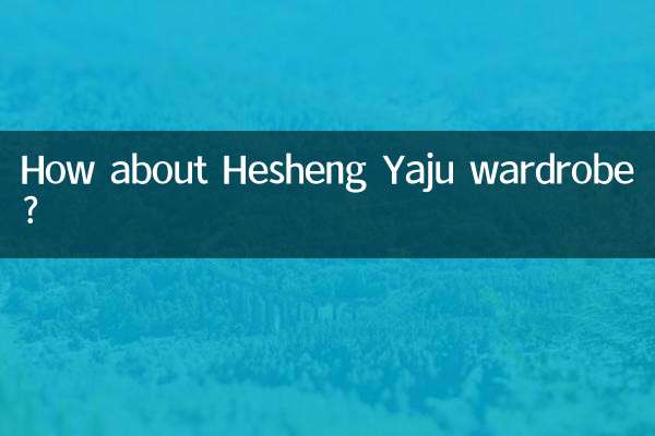 Hesheng Yajuのワードローブはいかがですか？