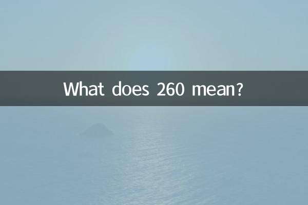 ¿Qué significa 260?
