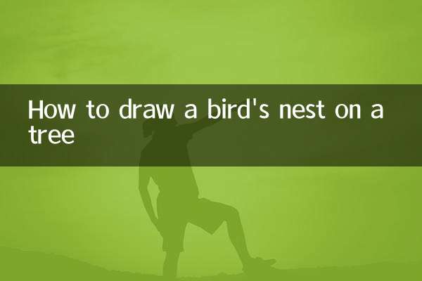 Come disegnare un nido d'uccello su un albero