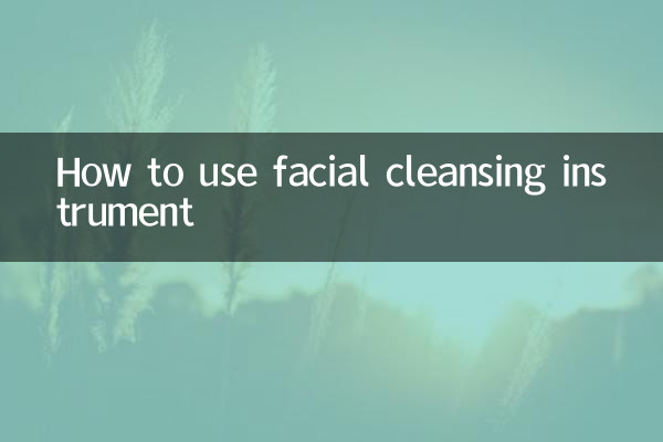 Comment utiliser l'instrument de nettoyage du visage