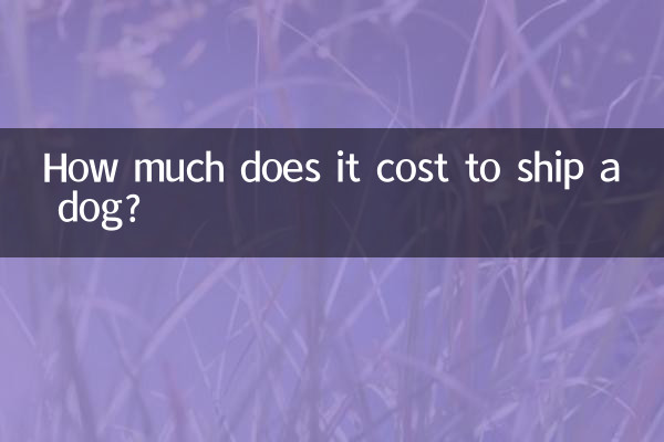 Combien coûte l'expédition d'un chien ?
