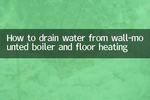 So lassen Sie Wasser aus einem Wandkessel und einer Fußbodenheizung ab