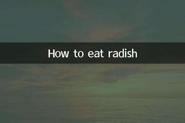 Wie man Rettich isst
