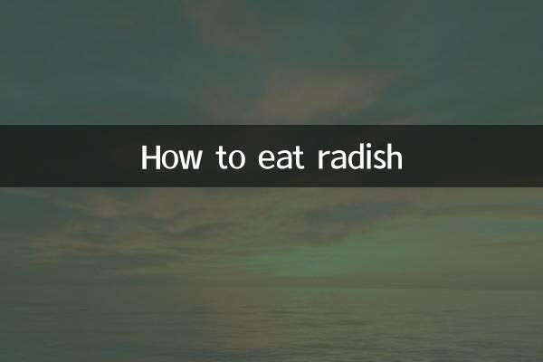 Wie man Rettich isst