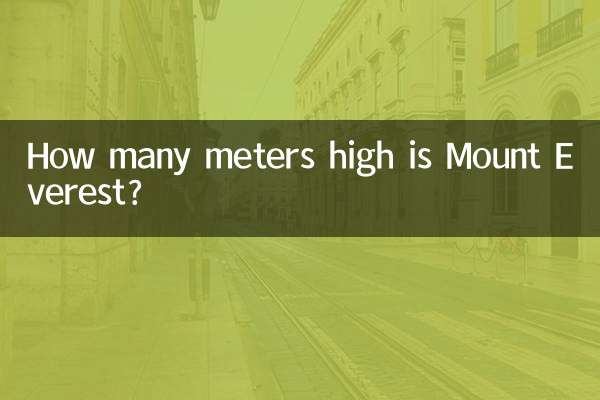 Wie viele Meter hoch ist der Mount Everest?