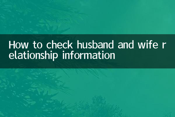স্বামী-স্ত্রীর সম্পর্কের তথ্য কিভাবে চেক করবেন