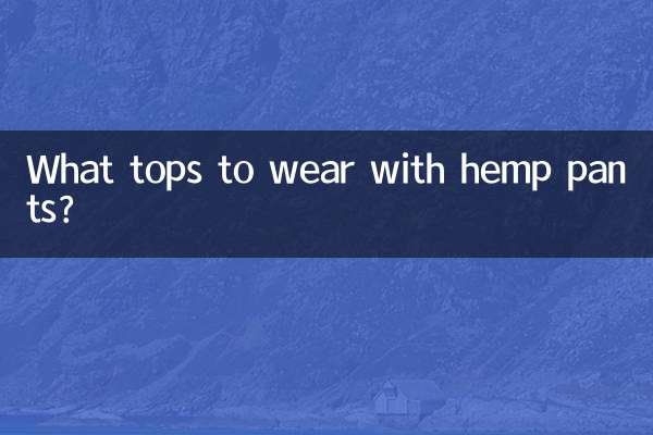 麻のパンツにはどんなトップスを合わせますか？