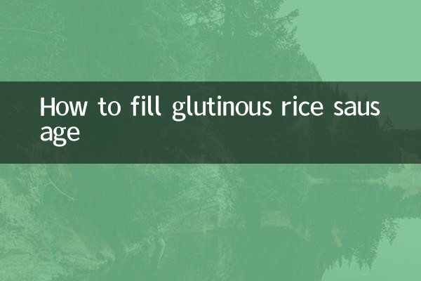 Como rechear linguiça de arroz glutinoso