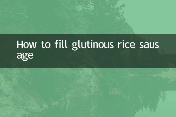 So füllen Sie Klebreiswurst